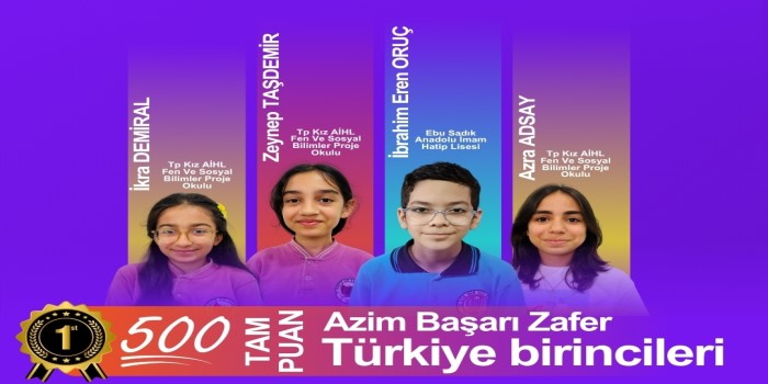 Kahta’da bursluluk sınavında 4 kişi 500 tam puan aldı